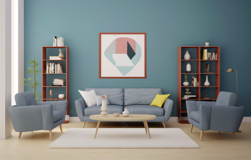 简约风格美术工艺北欧风格室内家居客厅,高清,摄影图,摄影图片,图片大全,摄影图免费下载